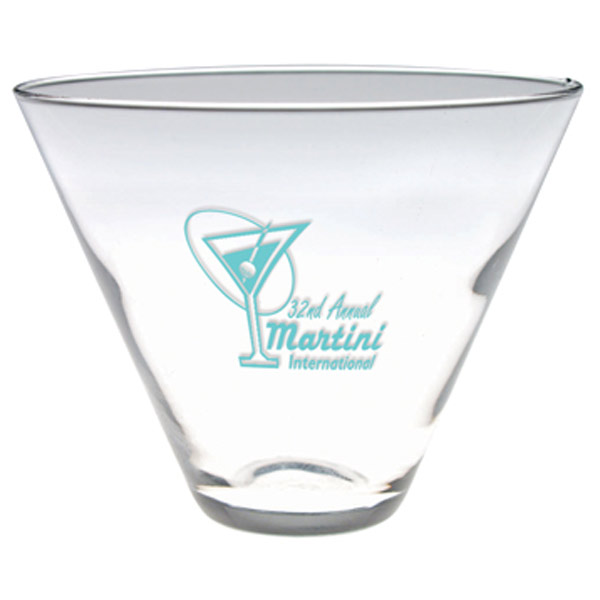 Printed Stemless Martini Glass